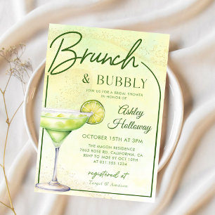 Cocktails Brunch & Bubbly Bridal Shower Invitation