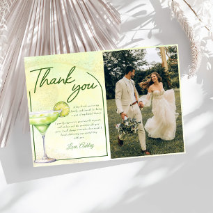 Cocktails Brunch & Bubbly Bridal Shower Photo Thank You Card