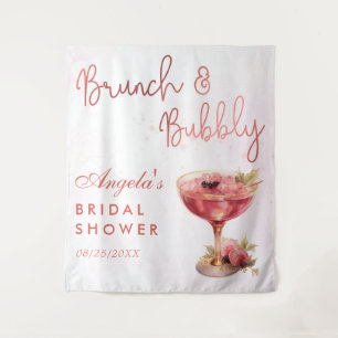 Cocktails Brunch & Bubbly Bridal Shower Tapestry