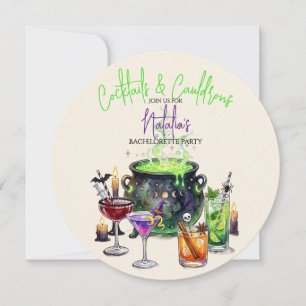 Cocktails & Cauldrons Bachelorette Invitation