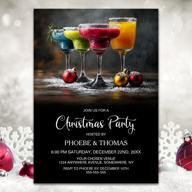 Cocktails Christmas Party Invitation (Creator Uploaded)
