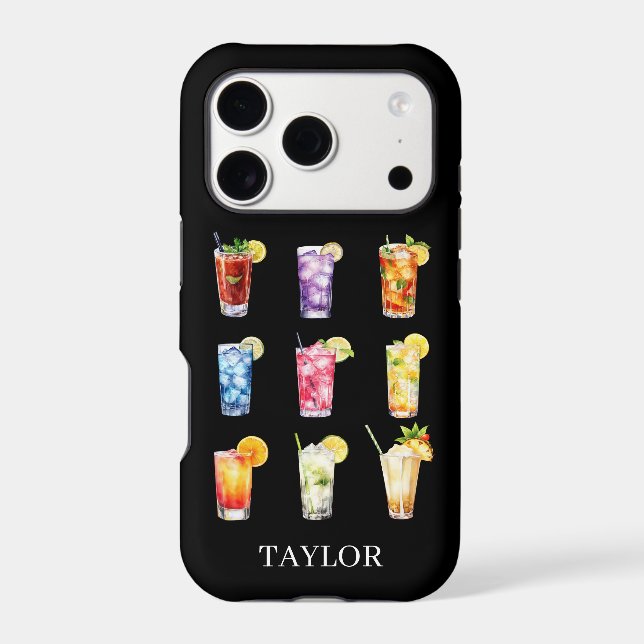 Cocktails Cocktails Cocktails Monogrammed (Back)