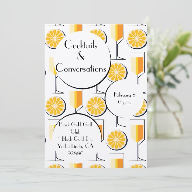 Cocktails&Conversations invitation (Standing Front)