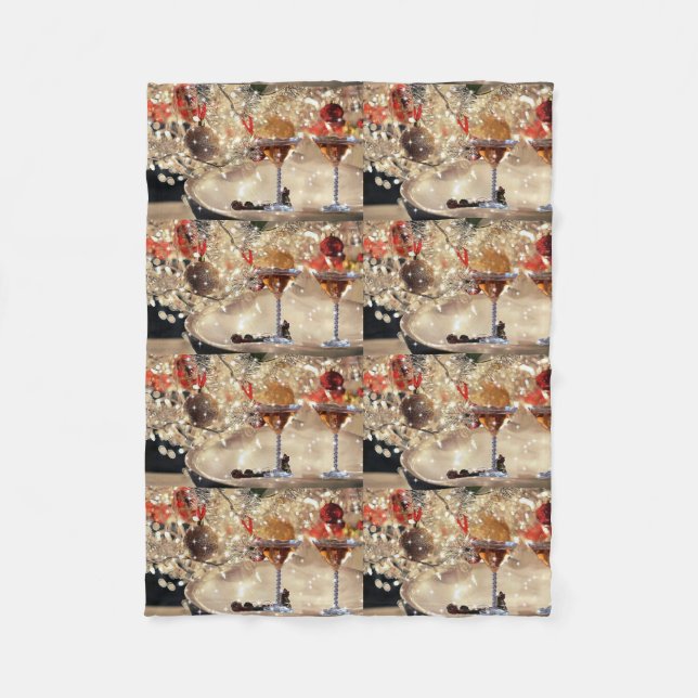 *COCKTAILS GALORE*  CHRISTMAS BLANKET (Front)