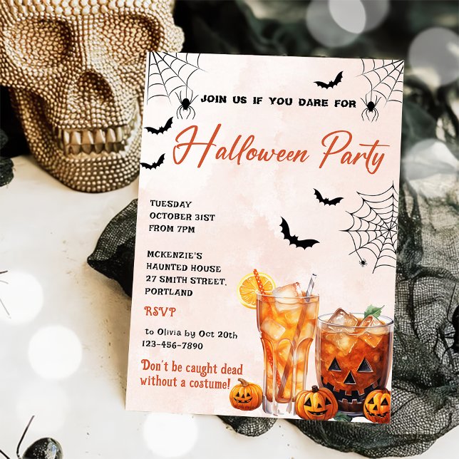 Cocktails Halloween Party Invitation (Creator Uploaded)