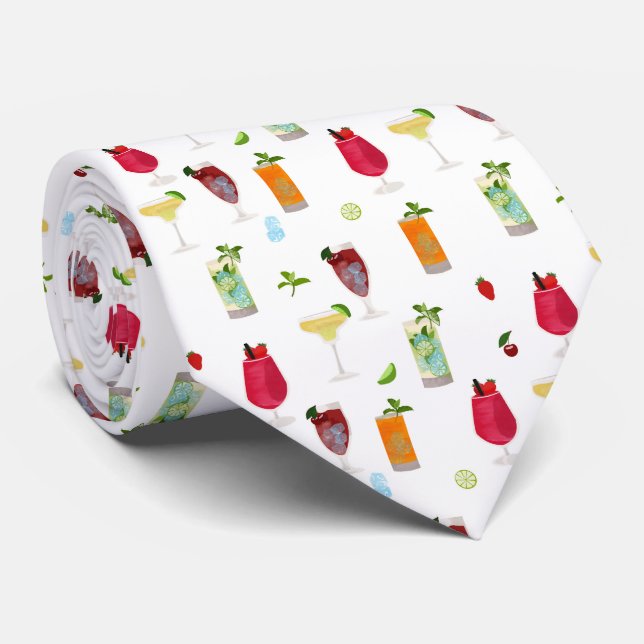 Cocktails & Party Drinks Tie (Rolled)