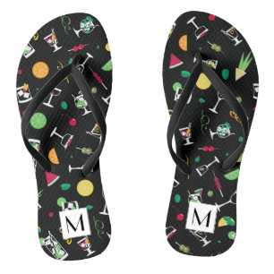 Cocktails Party Pattern Thongs