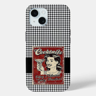 Cocktails Retro iPhone 15 Case