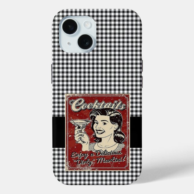 Cocktails Retro Case-Mate iPhone Case (Back)