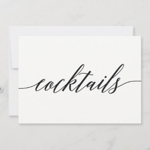 Cocktails Sign - Modern Script