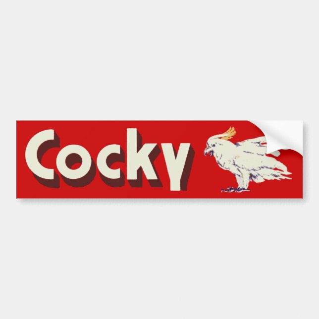 Cocky Bumper Sticker (Front)