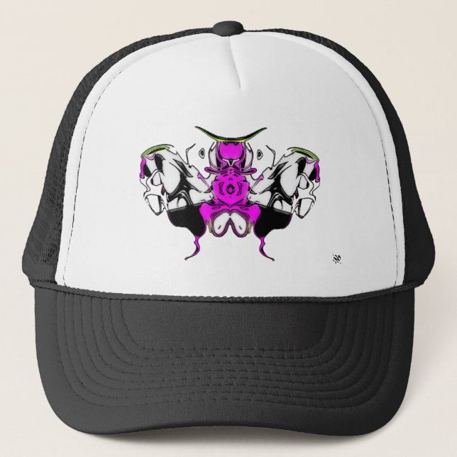 Cocky butterfly moth trucker hat (Front)