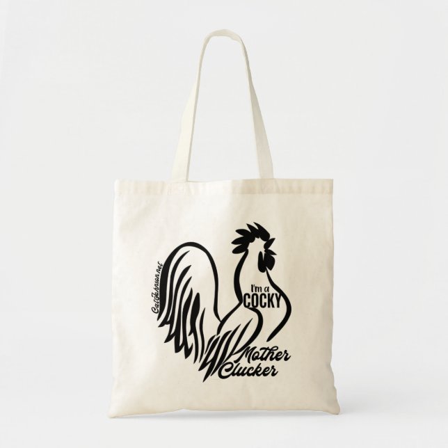 Cocky Mother Clucker Tote Bag (Front)