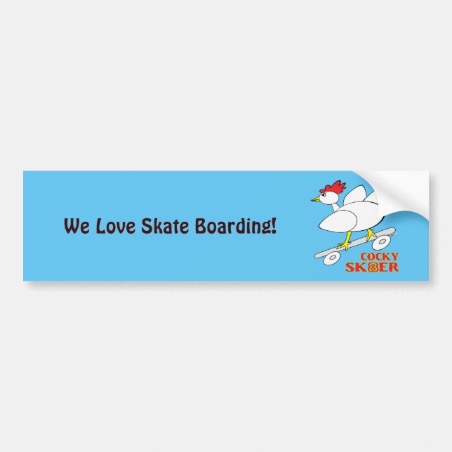 Cocky Skater Bumper Sticker (Front)