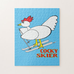 Cocky Skier Jigsaw Puzzle