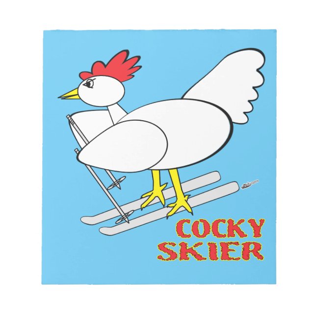 Cocky Skier Notepad (Front)