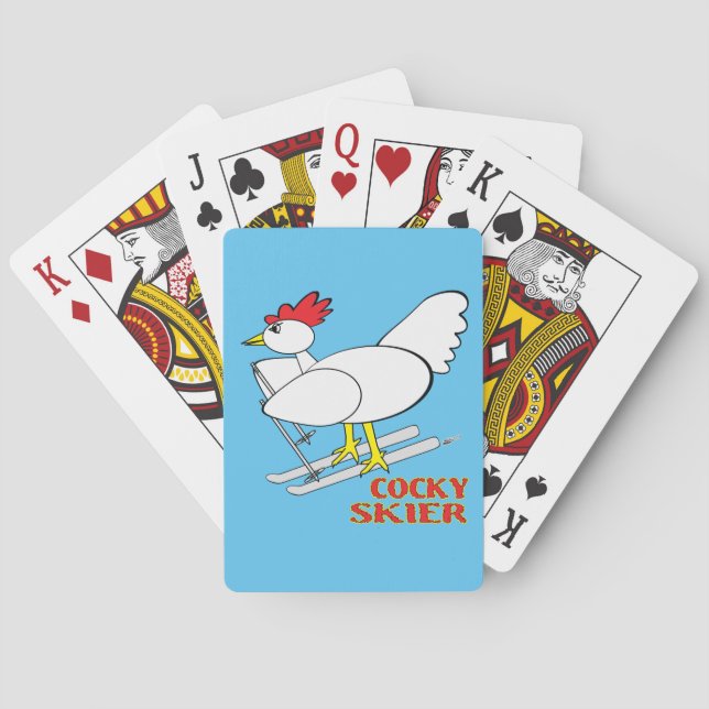Cocky Skier Playing Cards (Back)