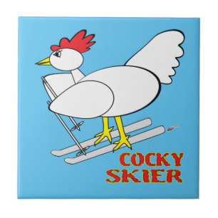 Cocky Skier Tile