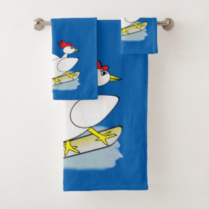 Cocky Surfer Bath Towel Set