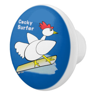 Cocky Surfer Ceramic Knob