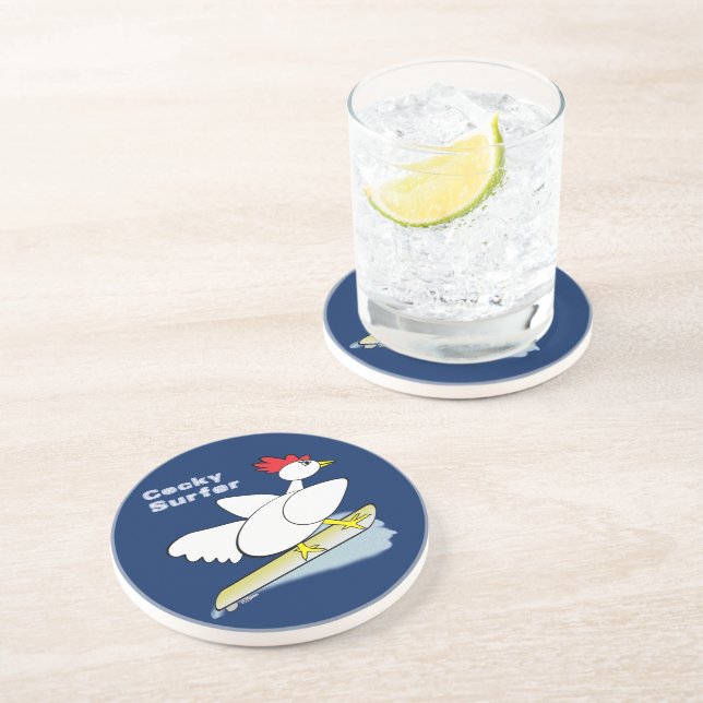 Cocky Surfer Coaster (Side)