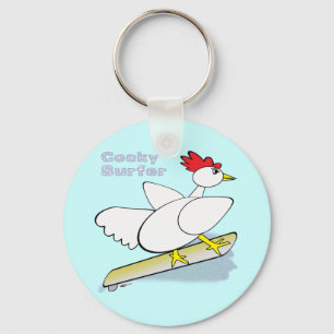 Cocky Surfer Key Ring