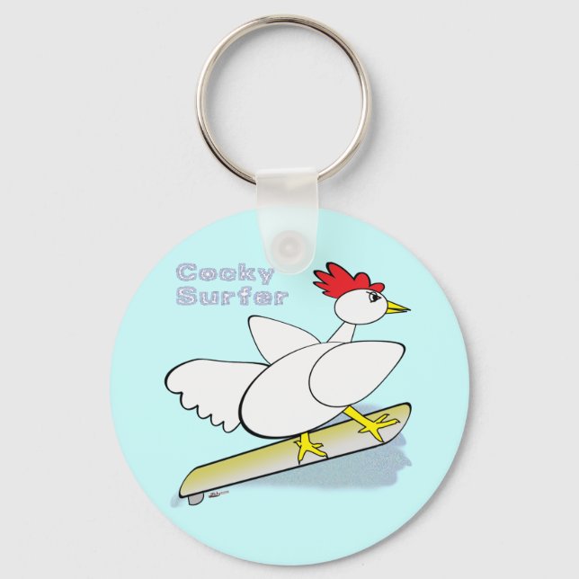 Cocky Surfer Key Ring (Front)