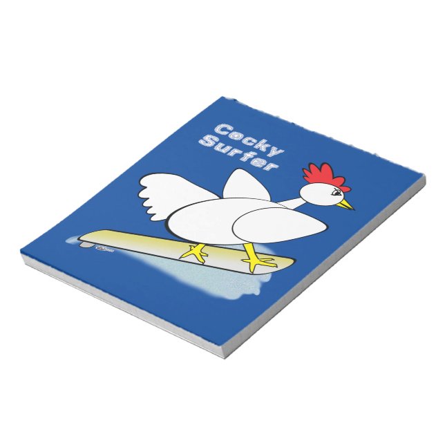 Cocky Surfer Notepad (Rotated)