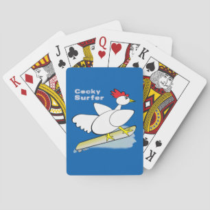 Cocky Surfer Playing Cards