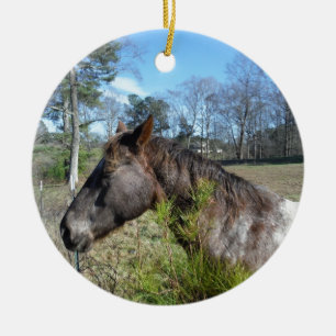 Coco and Cream Coloured Horse Ceramic Ornament