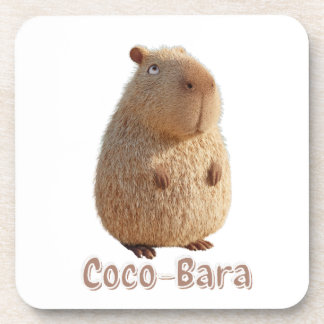 Coco-Bara Vibes. Capybara Core: Coconut Couture  Coaster