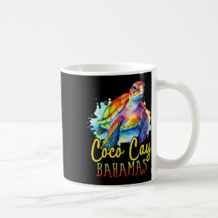 Coco Cay Bahamas Colourful Sea Turtle Family Vacat Coffee Mug