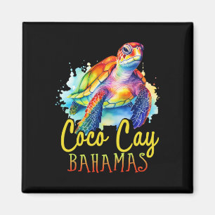 Coco Cay Bahamas Colourful Sea Turtle Family Vacat Magnet