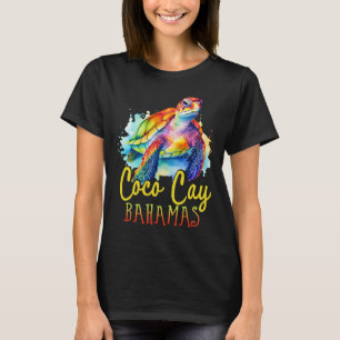 Coco Cay Bahamas Colourful Sea Turtle Family Vacat T-Shirt