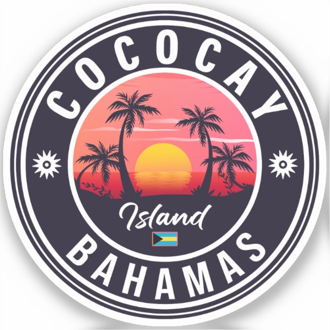 Coco Cay Bahamas Retro Sunset Souvenirs 60s (Front)