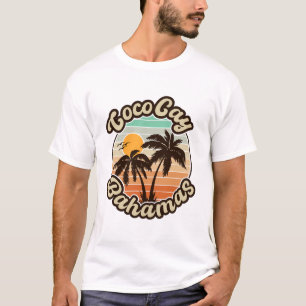 Coco Cay Bahamas Retro Sunset Souvenirs 60s T-Shirt