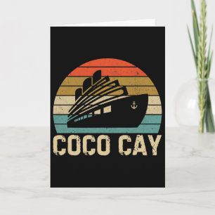 Coco Cay Byhamas Vintage Retro Souvenirs Card