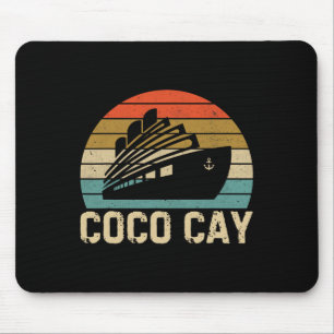 Coco Cay Byhamas Vintage Retro Souvenirs Mouse Pad