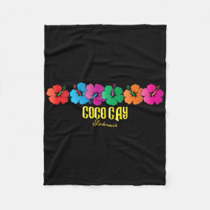 Coco Cay Hamas Souvenirs Family Vacation Cruise Ha Fleece Blanket