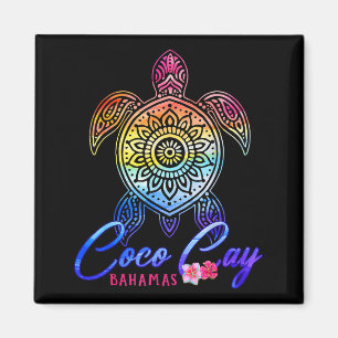 Coco cay tie dye sea turtle magnet