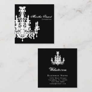 Coco Chandelier COLOR / PAPER & SHAPE OPTIONS - Square Business Card