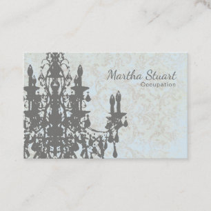 Coco Chandelier COLOR/PAPER/SIZE OPTIONS- European Business Card