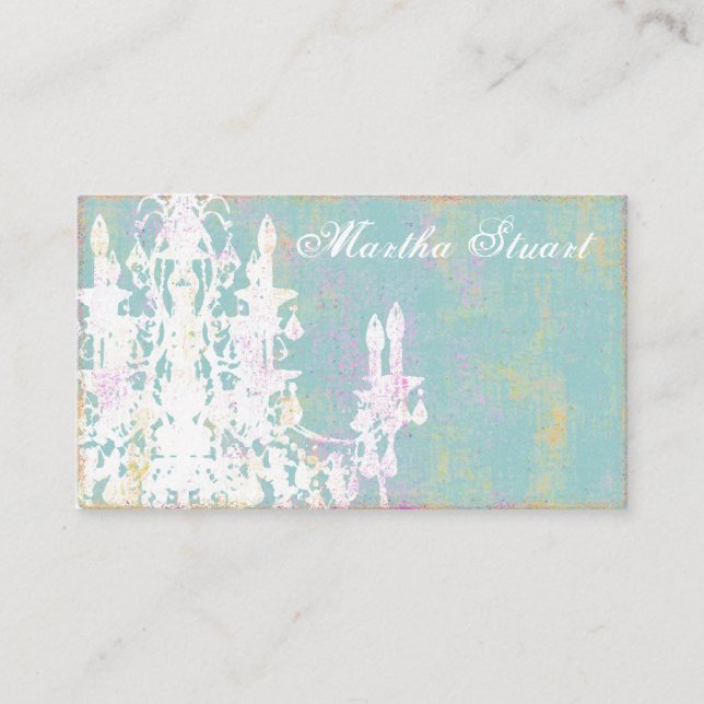 Coco Chandelier (Colour Options) ~ Business Card (Front)