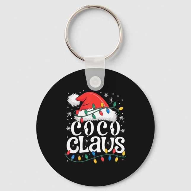 Coco Claus Funny Xmas Christmas Grandma Holiday St Key Ring (Front)