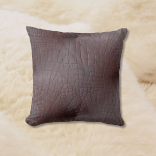 Coco Crocodile Faux Leather Cushion