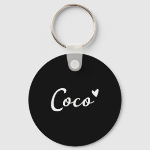 Coco Cute Heart Funny Grandma Mother's Day Key Ring