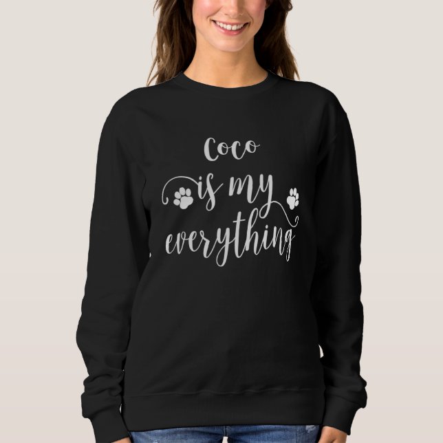 Coco Dog Name Dog Sweatshirt (Front)