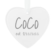 CoCo Established Date Personalised Acrylic