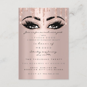 Coco Event Drips Rose Eyelash Formal Confetti Invitation