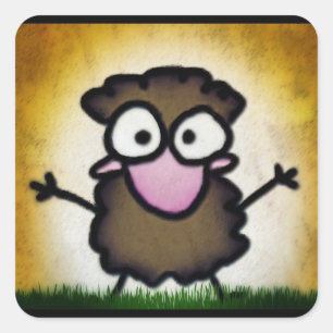 Coco in the Grass Square Sticker